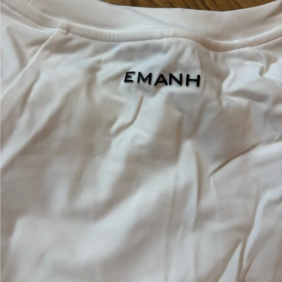 Emahn New Lycra Athletic White Long Sleeve Crop Top XS - Picture 4 of 8